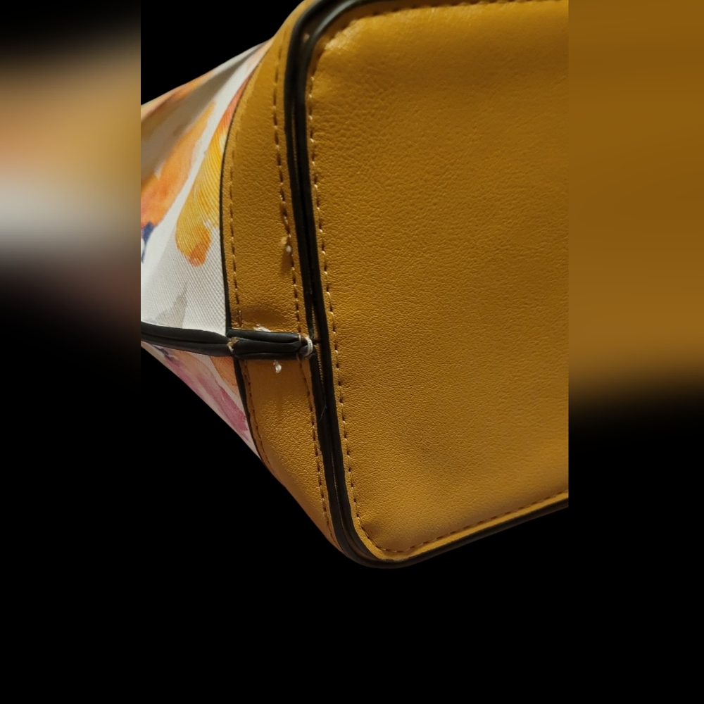 Nanette Lepore Floral Tote with Orange and Yellow Accents - Picture 4 of 6